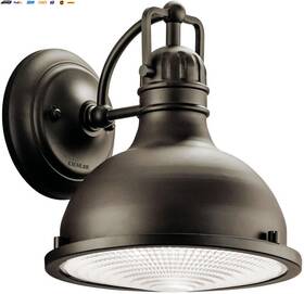 Lighting 313054519559 Hatteras Bay 9.5 Inch 1 Light Indoor/outdoor Wall Sconce With Clear Fresnel Lens In