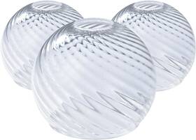 Lighting 313115964908 3 Pcs Clear Ripple Fitter Opening Fixture Globe Replacements E26 Base