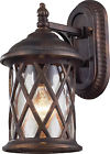42035-1 Lighting Outdoor Bronze Light Wall Gate Hazlenut Barrington Elk