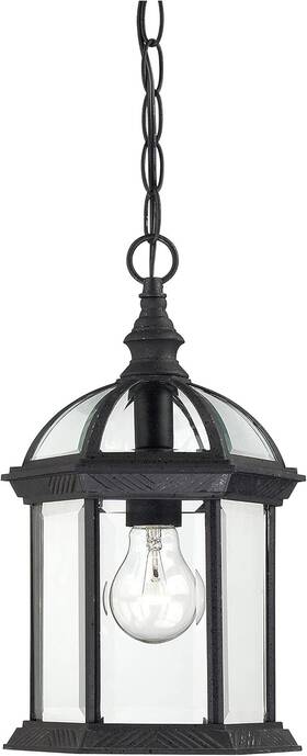 4979 Lighting 60/4979 Boxwood Outdoor Hanging Lantern Light Fixture With Clear Bevele