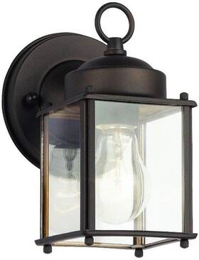 Lighting 744110804072 9611oz Patio Wall Sconce Lantern Outdoor 8.25 Inch Height Bronze 1-light