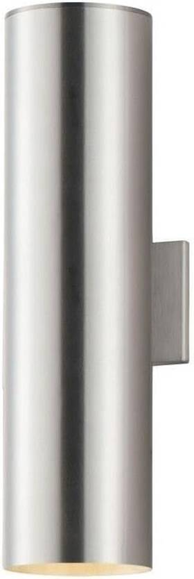 Outpost-20w Lighting 86405al 2 Led Outdoor Wall Mount-5 Inches Wide By 22 High-brushed Alu