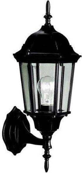 9654bk Lighting Madison 22.75 Inch 1 Light Outdoor Wall With Clear Beveled Glass In Black