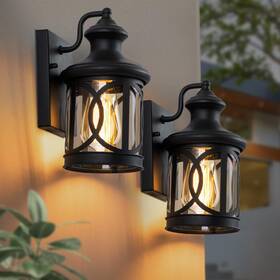 Ca2309-2w Lighting Outdoor Wall Lights Porch Waterproof Sconce Glass Shade 2-pack