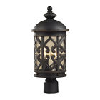 42064 Lighting Charcoal Elk Coast Weathered Outdoor 2 Post Tuscany Light