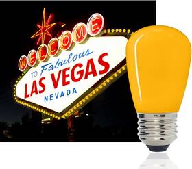 Lighting Corp. 313107927911 Sign S14 Led Decorative Bulb Yellow Colored Outdoor Waterproof Shatterproof 1