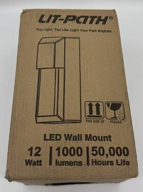 Lit-path 313114234286 Outdoor Led Wall Lantern Sconce Lights Porch Lighting Fixture 12w 1000 Lumen 2pc Lit-path 313114234286 Outdoor Led Wall Lantern Sconce Lights Porch Lighting Fixture 12w 1000 Lumen 2pc