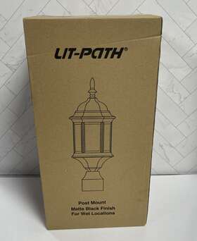 Ltpl004bk Lit-path 795853970715 Post Mouth Matte Black Outdoor Wet Locations Lighting Fixture Ltpl004bk Lit-path 795853970715 Post Mouth Matte Black Outdoor Wet Locations Lighting Fixture