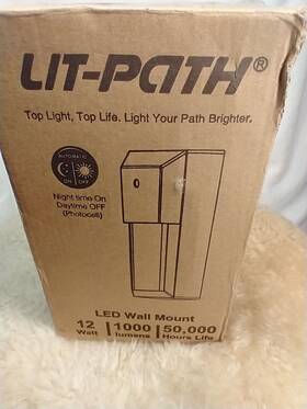 Wp12ndp30k Lit-path Outdoor Led Pathway Wall Mounted Light With Photocell 2 Pack 8 Inch X5 White