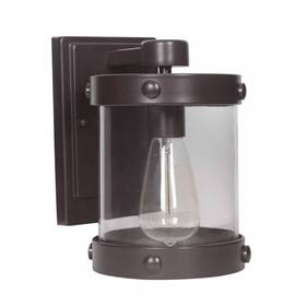 Owsc26 Litex Cylinder Single Light Wall Sconce Bronze Finish