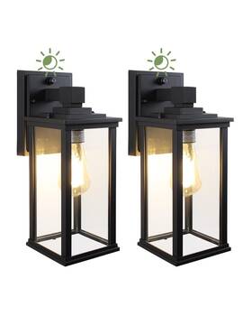 Lew08p2 Litfit 2-pack Dusk To Dawn Outdoor Light Fixtures Hardwired Sconces Wall Mo