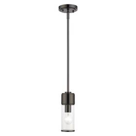 17140-46 Livex Lighting Quincy Mini Pendant Black Chrome
