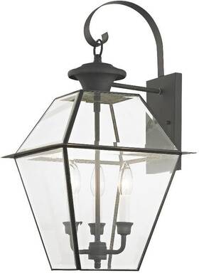 2381-61 Livex Lighting Three Light Wall Lantern From Westover Bronze/dark