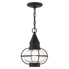 26910-04 Livex Lighting Newburyport Medium Outdoor Pendant Lantern Black