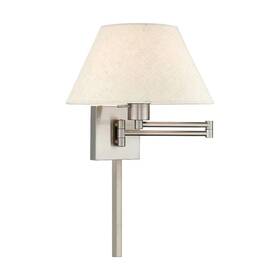 40038-91 Livex Lighting 25 Inch One Light Swing Arm Wall Mount Brushed Nickel Finish 40038-91 Livex Lighting 25 Inch One Light Swing Arm Wall Mount Brushed Nickel Finish