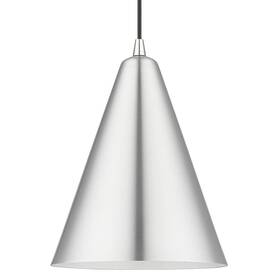41492-66 Livex Lighting Dulce Cone Pendant Brushed Aluminum Chrome Accents