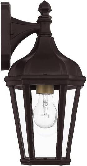 76181-07 Livex 1-light Bronze Outdoor Wall Lantern Clear Glass Porch Sconce - Hardwired