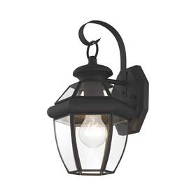 Livex 847284000445 Lighting 2051-04 Monterey 1 Light Outdoor Black Finish Solid Brass Wall Livex 847284000445 Lighting 2051-04 Monterey 1 Light Outdoor Black Finish Solid Brass Wall