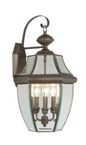 2351-07 Livex 847284000865 Lighting Monterey 3 Light Outdoor Bronze Finish Solid Brass 2351-07 Livex 847284000865 Lighting Monterey 3 Light Outdoor Bronze Finish Solid Brass