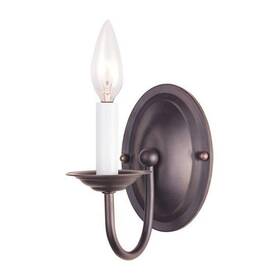 4151-07 Livex 847284001039 Lighting Home Basics 1 Light Bronze Wall Sconce