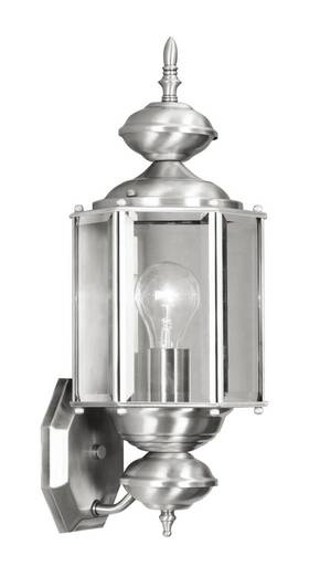 Livex 847284008359 Lighting 2006-91 Outdoor Wall Lantern With Clear Beveled Glass Shades