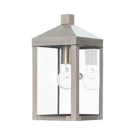Livex 847284056145 Lighting 20582-91 Nyack 1 Light Outdoor Wall Lantern Brushed Nickel Livex 847284056145 Lighting 20582-91 Nyack 1 Light Outdoor Wall Lantern Brushed Nickel