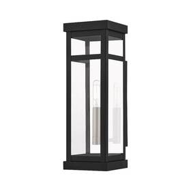 Livex 847284056527 Lighting 20703-04 Hopewell 1 Light Outdoor Wall Lantern Black 5 Inch W X 15 H