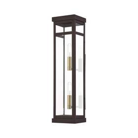 Livex 847284056664 Lighting 20706-07 Hopewell Bronze 2 Light Outdoor Wall Lantern Livex 847284056664 Lighting 20706-07 Hopewell Bronze 2 Light Outdoor Wall Lantern