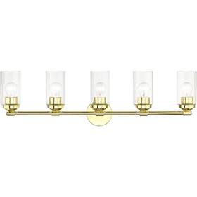 18085-02 Livex 847284088740 Lighting Whittier Large Vanity Sconce Polished Brass