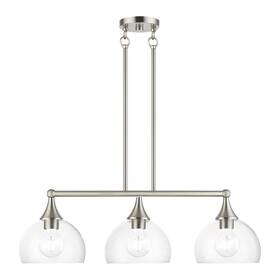 53643-91 Livex 847284089761 Lighting Glendon Linear Chandelier Brushed Nickel