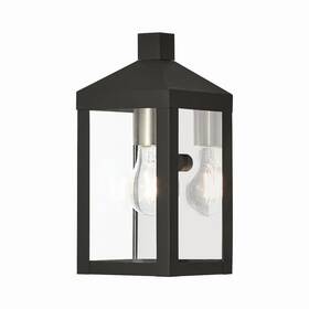 2058104 Livex Lighting 20581-04 Nyack Black 1 Light Outdoor Wall Lantern