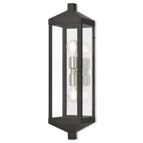 Livex Lighting 20583-04 Nyack 2 Light 24 Inch Black Outdoor Wall Lantern