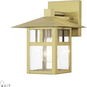 21322-32 Livex Lighting Crestlake Outdoor Wall Light Satin Gold