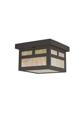 2138-07 Livex Lighting Montclair Mission 1-light Outdoor Ceiling Mount Bronze Tiffany Glass 2138-07 Livex Lighting Montclair Mission 1-light Outdoor Ceiling Mount Bronze Tiffany Glass
