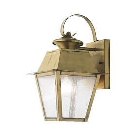 2162-01 Livex Lighting - Mansfield 1 Light Outdoor Wall Lantern In Coastal Style 7.5