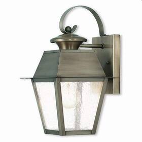 2162-29 Livex Lighting Transitional 1 Light Outdoor Wall Lantern Vintage Pewter