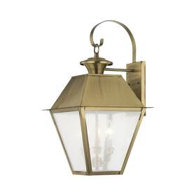 2168-01 Livex Lighting - Mansfield 3 Light Outdoor Wall Lantern In Coastal Style 12