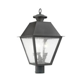 2169-61 Livex Lighting - Mansfield 3 Light Outdoor Post Top Lantern In Coastal Style 2169-61 Livex Lighting - Mansfield 3 Light Outdoor Post Top Lantern In Coastal Style