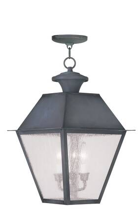 2170-61 Livex Lighting Mansfield Outdoor Pendant Or Chandeller Charcoal