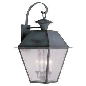 2172-61 Livex Lighting Mansfield 4 Light Charcoal Outdoor Wall