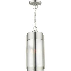 22385-91 Livex Lighting Sheridan Outdoor Pendant Or Chandeller Brushed Nickel