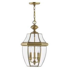 2355-01 Livex Lighting - Monterey 3 Light Outdoor Pendant Lantern In Traditional Style