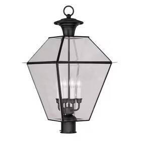 2388-04 Livex Lighting Westover 4 Light Black Outdoor Post Top 2388-04 Livex Lighting Westover 4 Light Black Outdoor Post Top
