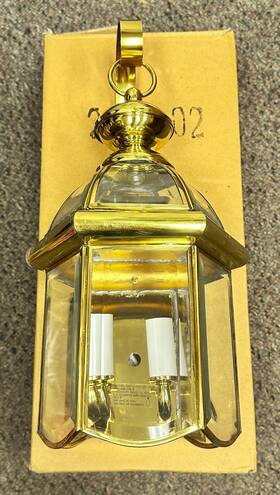 2541-02 Livex Lighting Exterior Wall Mount Light Fixture Polished Brass Finish