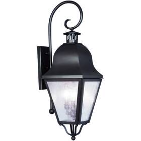 2555-07 Livex Lighting Amwell 3 Light 32 Inch Bronze Outdoor Wall Lantern