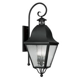 2558-04 Livex Lighting Amwell 4 Light Black Outdoor Wall Lanter