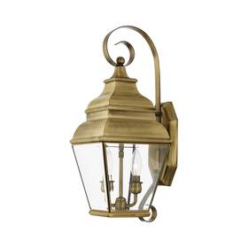 2591-01 Livex Lighting - Exeter 2 Light Outdoor Wall Lantern In Farmhouse Style 8