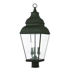 2594-04 Livex Lighting Exeter 3 Light Black Outdoor Post Top La 2594-04 Livex Lighting Exeter 3 Light Black Outdoor Post Top La