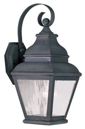 2601-61 Livex Lighting Exeter 1 Light 15 Inch Charcoal Outdoor Wall Lantern
