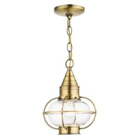 26910-01 Livex Lighting - Newburyport 1 Light Outdoor Pendant Lantern In Bohemian Style